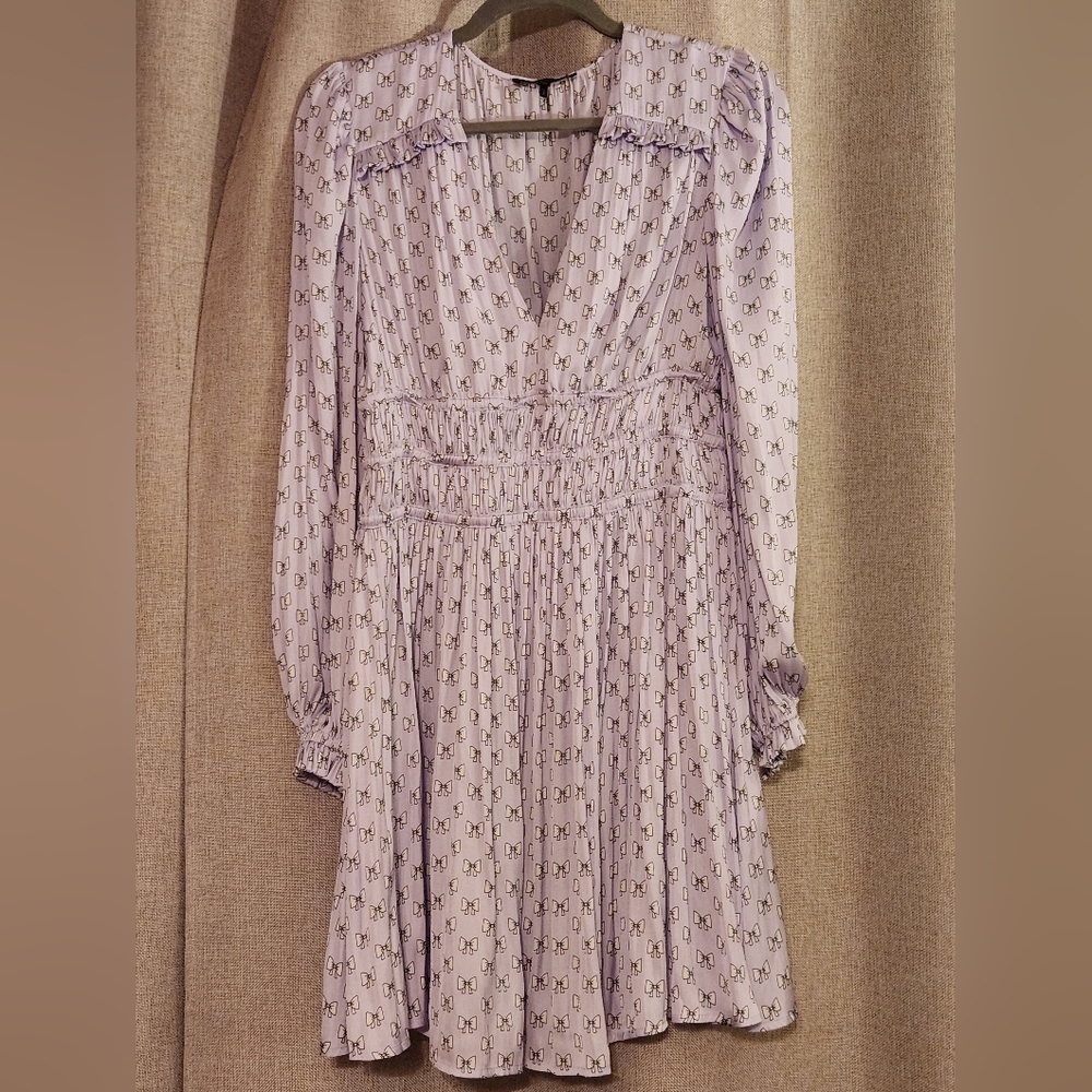 Maje Lavender Long Sleeve Dress